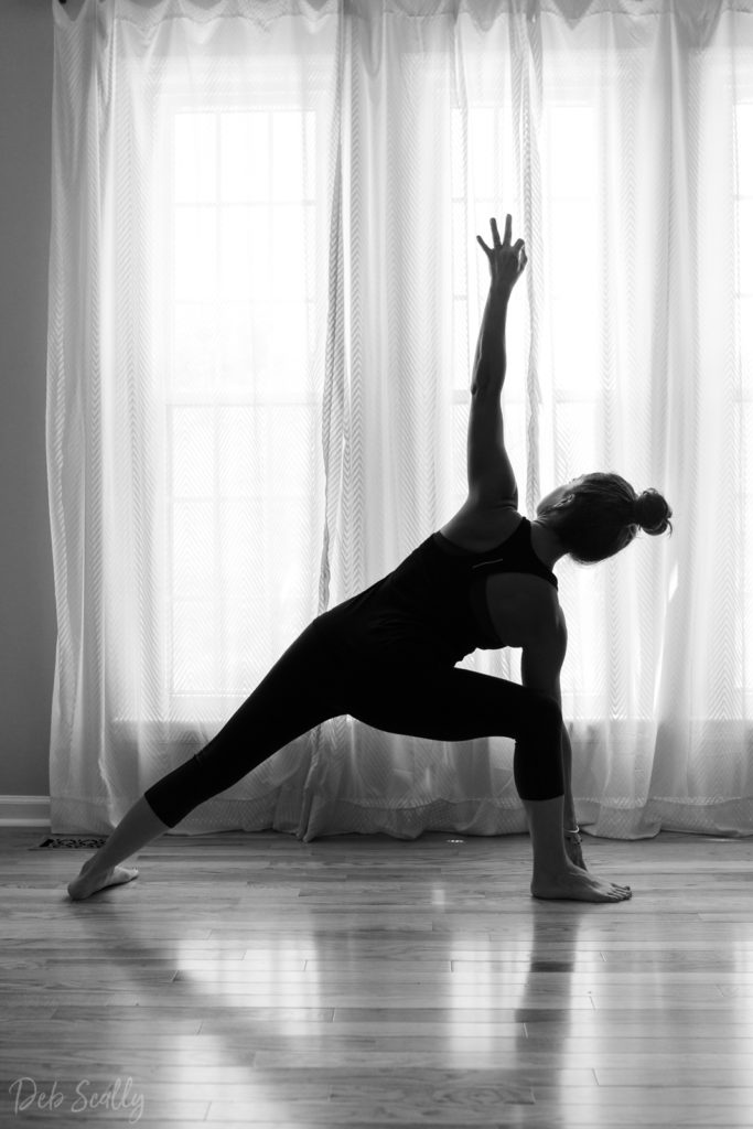 Side angle variationpose in Nashville yoga photographer branding session in Nashville TN with Whitney Korman