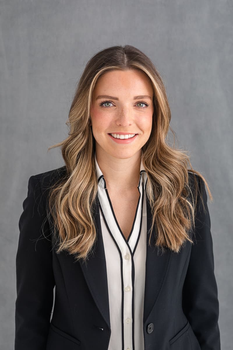 blond woman in studio headshot
